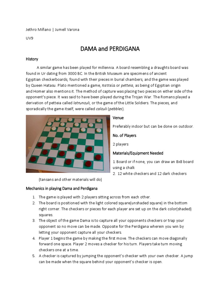 Best Techniques and Moves to win in Dama Game or Checkers 