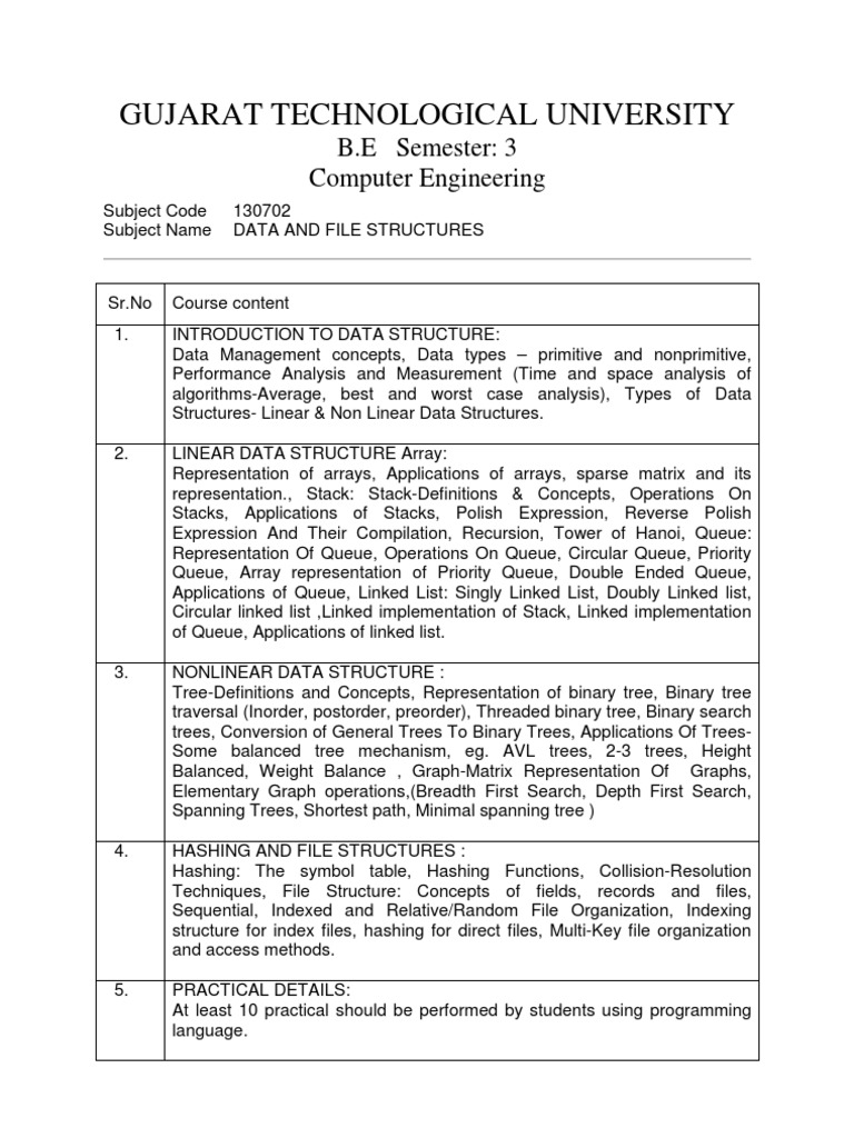 Data and File Structures | PDF | Technology & Engineering