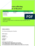 Factors Affecting Rate of Reaction