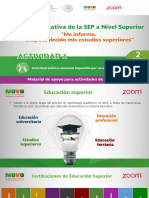 Oferta Educativa de La SEP A Nivel Superior PDF