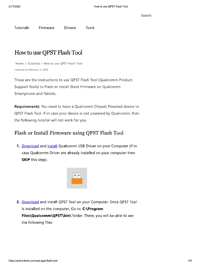Flash tool for qualcomm devices windows 10