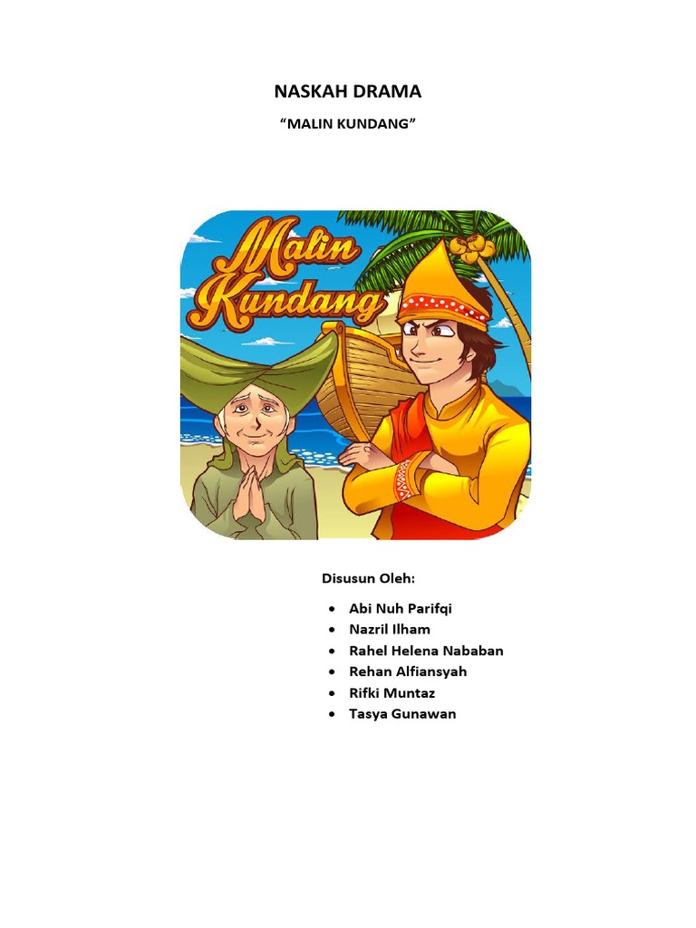 Naskah Drama Malin Kundang 6 Orang | PDF
