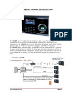 Ficha Técnica Terminal de Huella U160IP PDF