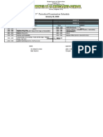 3rd Grading Test Schedule