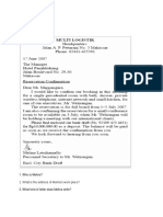 Business Document, Fax, Reservation Form