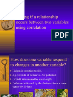 Testing If A Relationship Occurs Between Two Variables Using Correlation