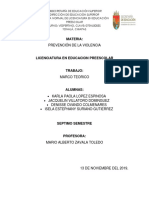 La Violencia en La Educación Inicial Preescolar