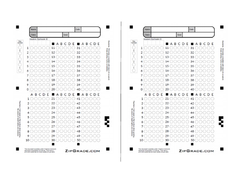 Zip Grade 50 | PDF