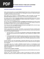 ARTIGO - PSICOLOGIA - Conceito de Talento Humano - 4 tipos para a psicologia (Psicanálise Clínica)