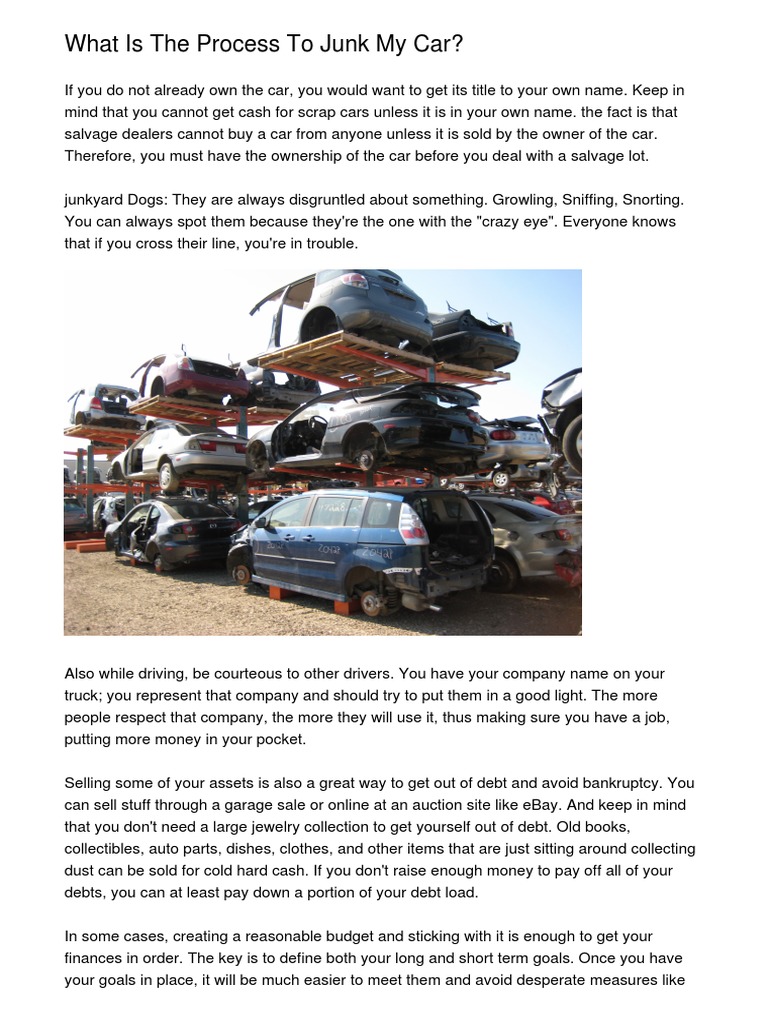 i want to junk my car near me