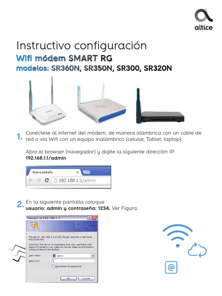 Configuración del módem SMART RG SR360N | PDF