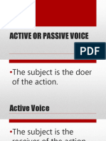 Active or Passive Voice