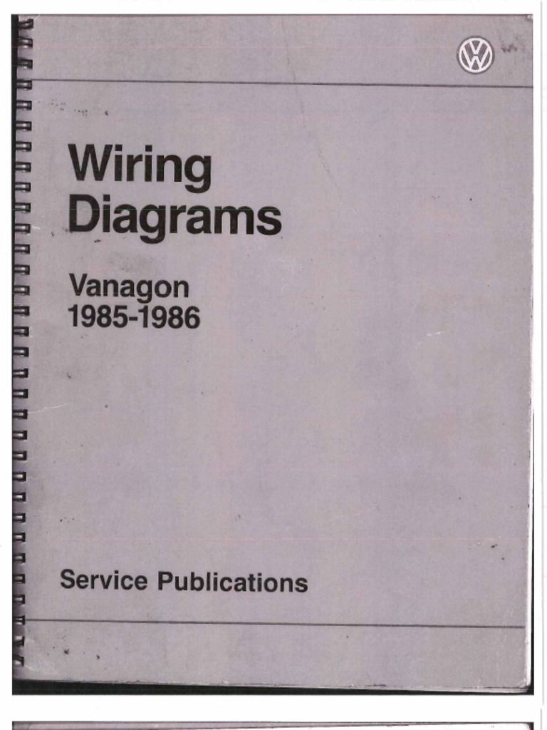 1985 86 Vanagon Wiring Diagrams PDF PDF