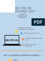 MIL STD 414: Pedoman Sampling Penerimaan Variabel