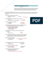 Respiratory System Questions