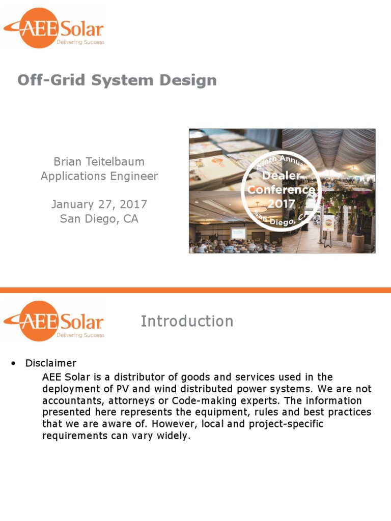2017DC Off Grid System Design PDF | PDF | Power Inverter | Battery Charger