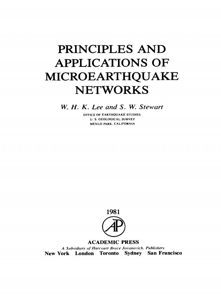 アダプト -NF member Limited Edition Advances in Geophysics 2, Part A) W.H.K. Lee and S.W. Stewart (Eds