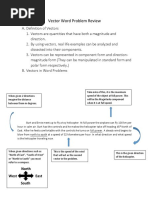 18 Vector Word Problem Review PDF
