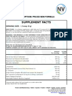 Supplement Facts - Neoceuticals - PRAXID NEW FORMULA