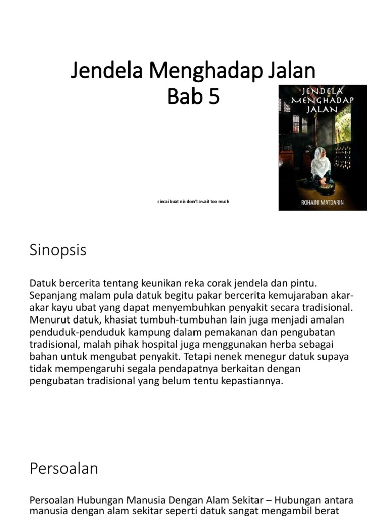 Jendela Menghadap Jalan