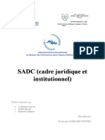 SADC (Cadre Juridique Et Institutionnel Document Final PDF