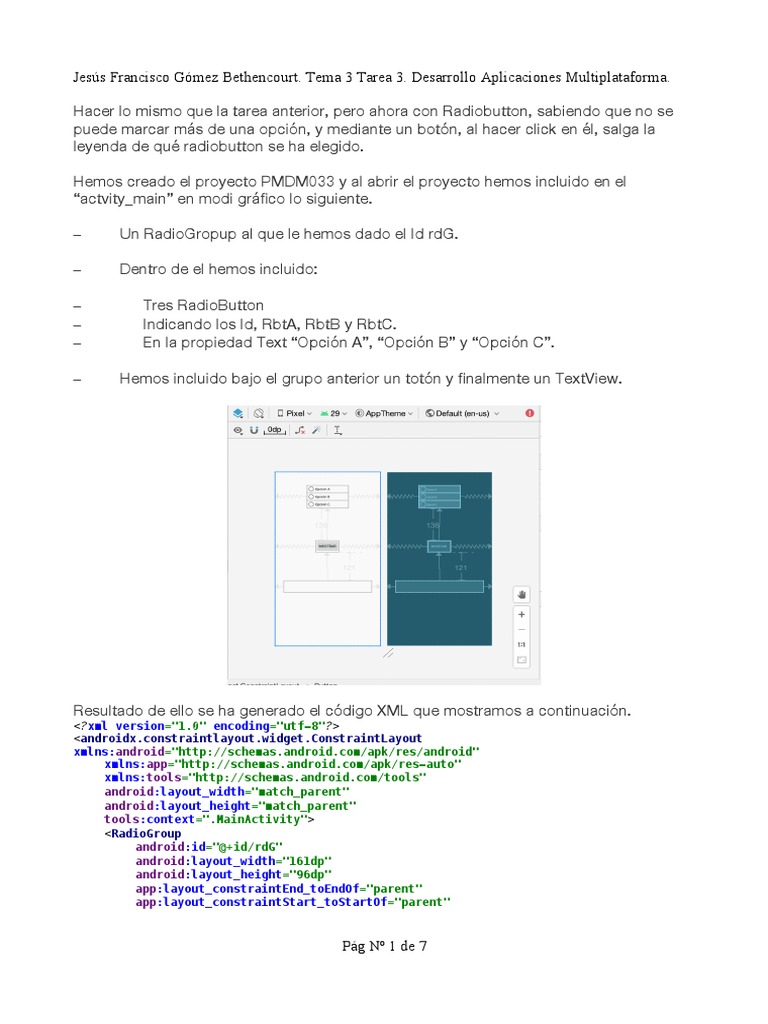 Radiobuttons en Aplicaciones Android | PDF | Software multiplataforma ...
