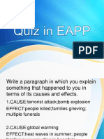 Quiz in EAPP