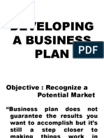 DEVELOPING A BUSINESS PLAN