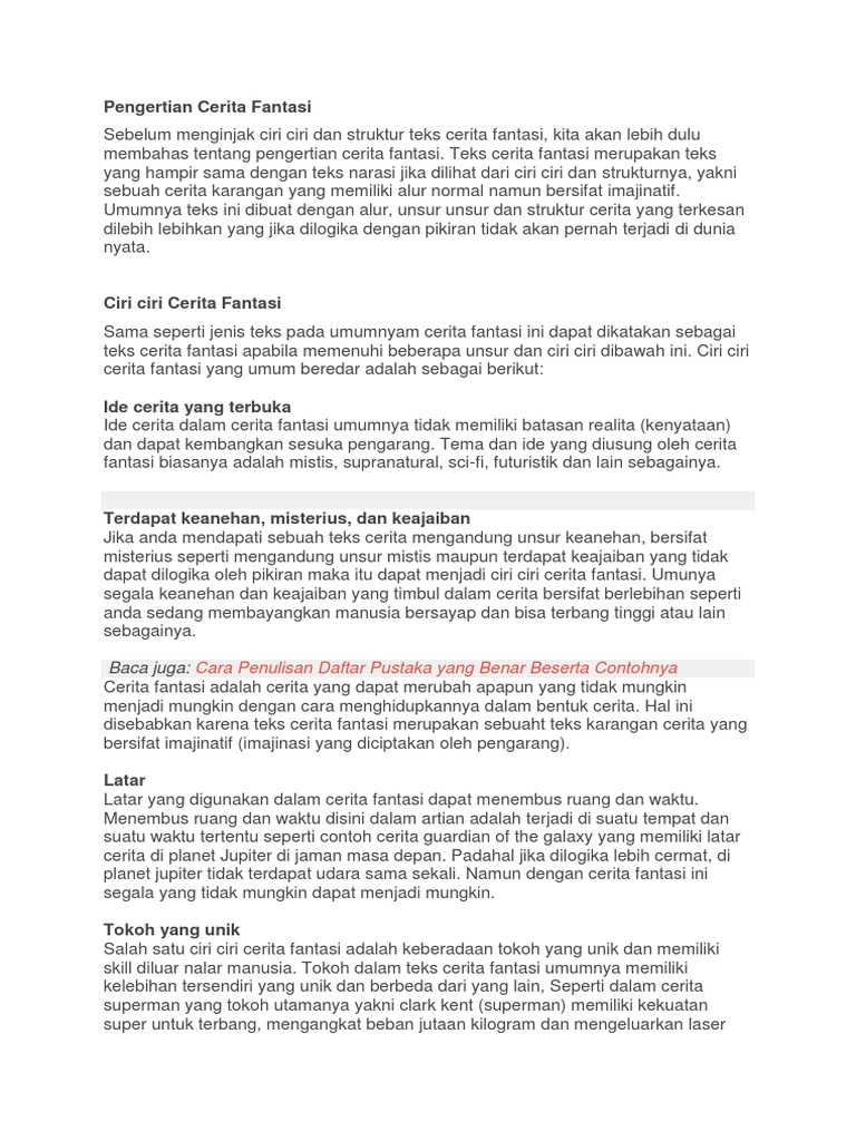 Pengertian Cerita Fantas1 Pdf