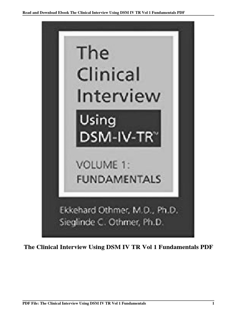 The Clinical Interview Using | PDF