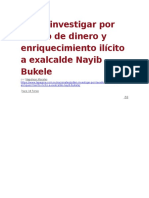 La Pagina - Piden investigar por lavado de dinero y enriquecimiento ilícito a exalcalde Nayib Bukele