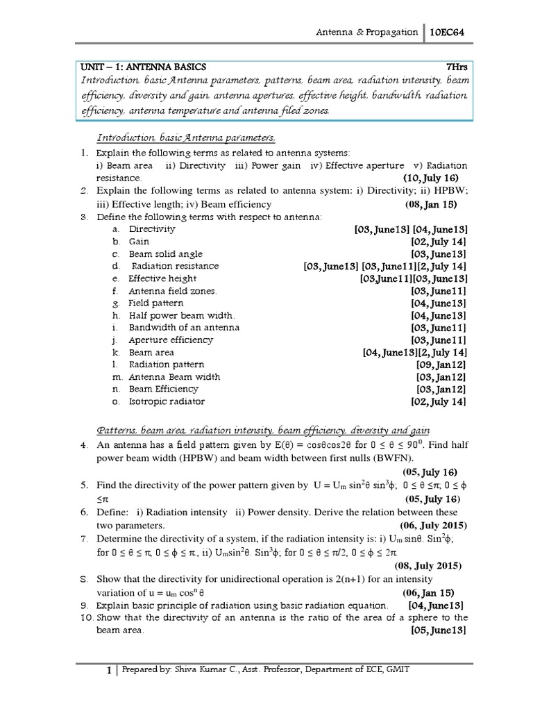 Antenna Basics & Parameters Guide | PDF | Ionosphere | Antenna (Radio)