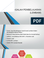 Masalah Pembelajaran (Lembam)