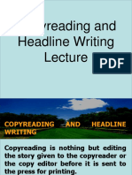 Copyreading and Headline Writing Lecture.ppt