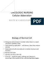 Oncologic Nursing Cellular Abberation: Ma - Fe M. Gadayan, RN, MN
