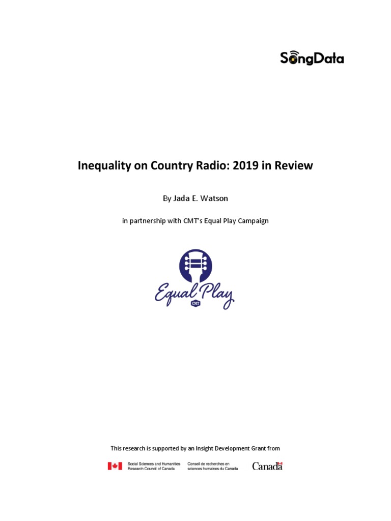 SongData Watson Inequality Country Airplay 2019 In Review PDF 