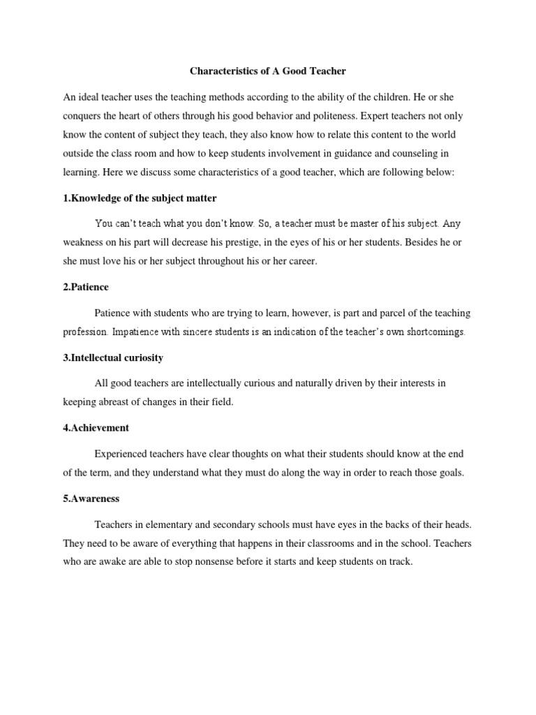 Top 20 Traits of an Effective Teacher | PDF | Teaching Method | Teachers