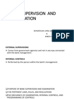 Bank Supervision and Examination: Laws, Controls, and Purpose