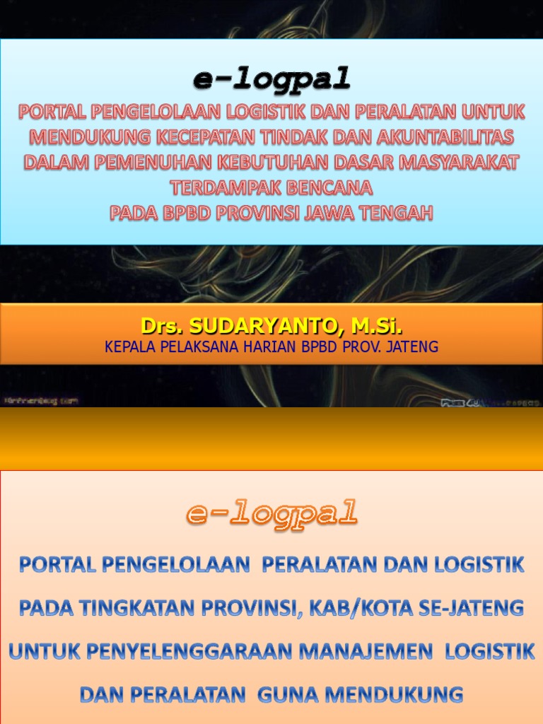 Sistem e-logpal BPBD Jateng untuk Bencana | PDF