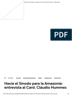 Hacia El Sínodo para La Amazonía - Entrevista Al Card. Cláudio Hummes Print - Vatican News PDF