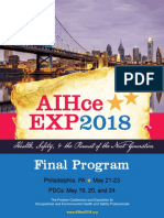 AIHce 2018 Final Program PDF