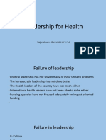 Leadership For Health