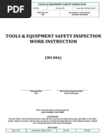 WI-006 Equipment Inspection