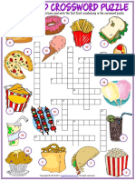 Fast Food Vocabulary Esl Crossword Puzzle Worksheet For Kids