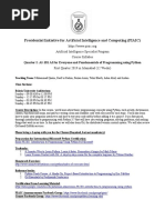 PIAIC AI Q1 Syllabus Islamabad