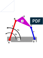 Graphical Velocity and Acceleration Analysis of A 4 Bar RRRR Linkage