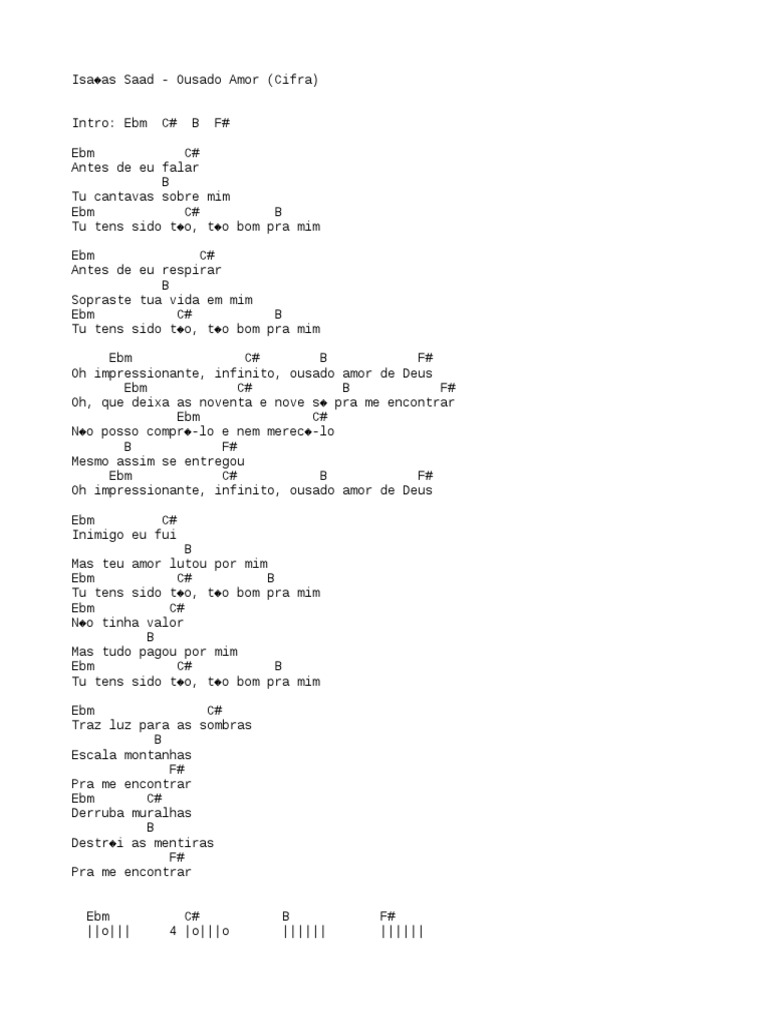 Cifra IsaiasSaad OusadoAmor PDF