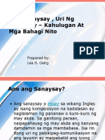 Ang Sanaysay, Uri NG Sanaysay - Kahulugan