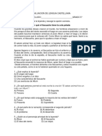 Evaluación de lengua castellana