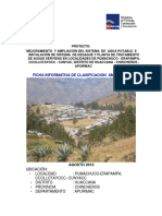 Mejora y ampliación del sistema de agua potable e instalación de desagüe y planta de tratamiento de aguas servidas